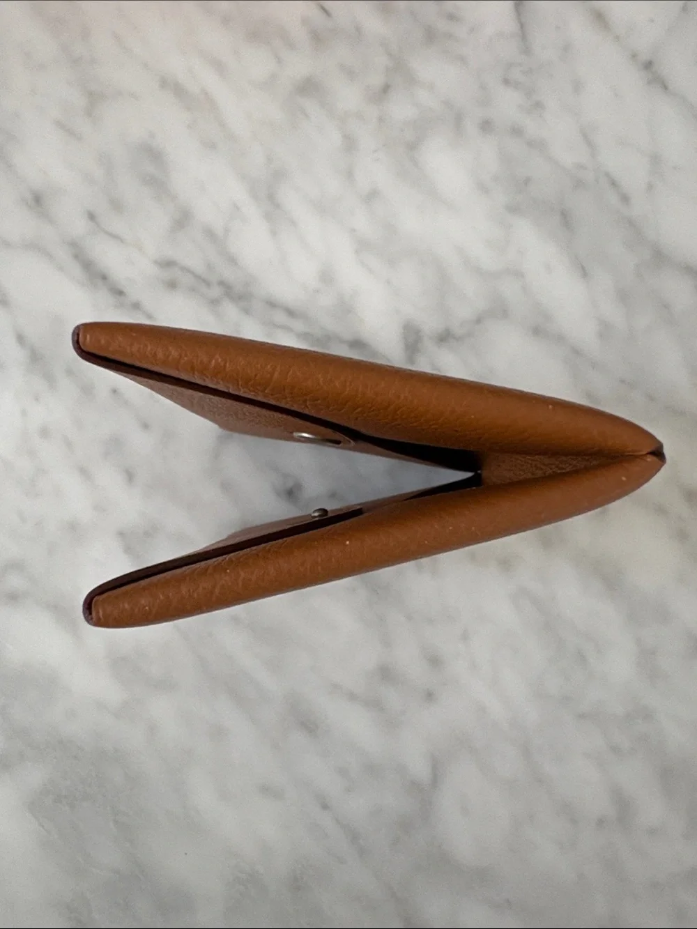 Hermes Brown Leather Card & Key Holder